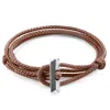Anchor & Crew Women's Copper Pink Oxford Silver & Rope Bracelet In Pink