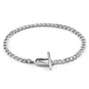 Anchor & Crew Women's Florence Twist Silver Chain T-bar Bracelet In Silver