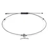 Anchor & Crew Women's Iron Grey Think Ocean Mini Whale Silver & Rope Macrame Bracelet