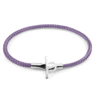 Anchor & Crew Women's Lilac Purple Cambridge Silver & Rope Bracelet