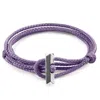 Anchor & Crew Women's Lilac Purple Oxford Silver & Rope Bracelet In Purple