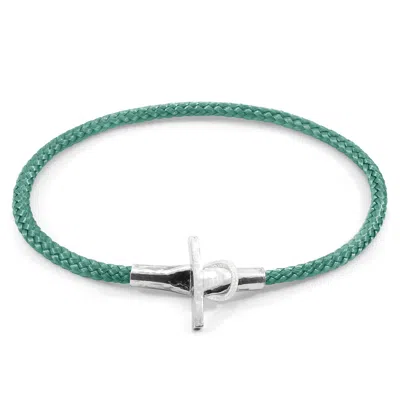 Anchor & Crew Women's Mint Green Cambridge Silver & Rope Bracelet