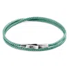 Anchor & Crew Women's Mint Green Liverpool Silver & Rope Bracelet In Green