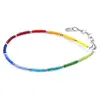 Anchor & Crew Women's Multicoloured Rainbow Zoey Silver & Miyoko Glass Bracelet In Gray