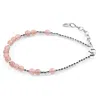 Anchor & Crew Women's Silver / Pink Pink Agate Sienna Silver & Stone Bracelet In Multi