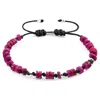 Anchor & Crew Women's Silver / Pink Pink Hailey Silver & Freshwater Shell Skinny Macrame Bracelet In Multi