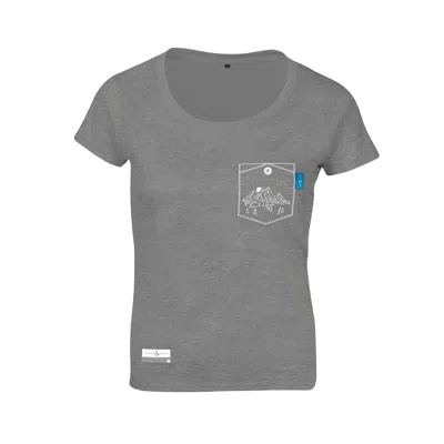 Anchor & Crew Athletic Grey Horizon Print Organic Cotton T-shirt