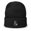Anchor & Crew Black Ampersand Signature Embroidered Beanie - Women In Black