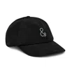Anchor & Crew Black Ampersand Signature Embroidered Corduroy Cap - Women In Black