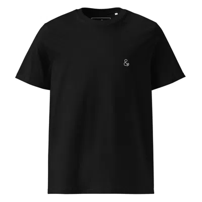 Anchor & Crew Black Ampersand Signature Organic Cotton Embroidered T-shirt - Women