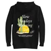 Anchor & Crew Black Cactus Slow Sundays Running Club Cotton Blend Hoodie - Men In Black