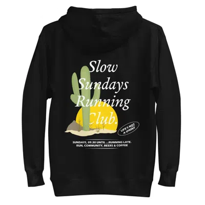 Anchor & Crew Black Cactus Slow Sundays Running Club Cotton Blend Hoodie - Men