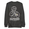 Anchor & Crew Black / Grey Charcoal Heather Gustatory Coffee Alchemist Cotton Blend Embroidered Sweatshirt - Women In Black/grey