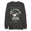 Anchor & Crew Black / Grey Charcoal Heather Gustatory Have A Good Day Cotton Blend Embroidered Sweatshirt - Men In Black/grey