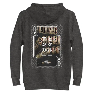 Anchor & Crew Black / Grey Charcoal Heather One Japan Gurafiku Cotton Blend Hoodie - Women In Black/grey