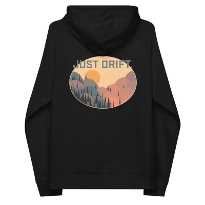Anchor & Crew Black Just Drift. Seeker Organic Cotton Raglan Hoodie - Men