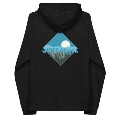 Anchor & Crew Black Just Roam. Seeker Organic Cotton Raglan Hoodie - Men