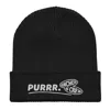 Anchor & Crew Black Purrr Gen. Organic Cotton Embroidered Beanie - Women In Black