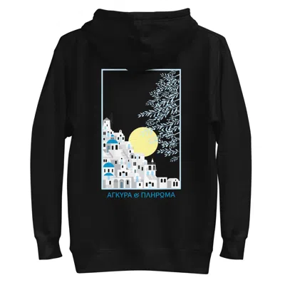 Anchor & Crew Black Santorini Landmark Cotton Blend Hoodie - Men