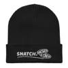 Anchor & Crew Black Snatch Gen. Organic Cotton Embroidered Beanie - Women In Black