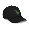 Anchor & Crew Black T-rex Snap Dancin' In The Wild Organic Cotton Embroidered Baseball Cap - Men In Black