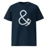 Anchor & Crew Blue French Navy Oversized Ampersand Signature Organic Cotton T-shirt - Women In Blue