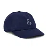 Anchor & Crew Blue Oxford Navy Ampersand Signature Embroidered Corduroy Cap - Men In Blue