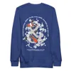 Anchor & Crew Blue Team Royal Koi Fish Another Good Day Cotton Blend Sweatshirt - Women In Blue