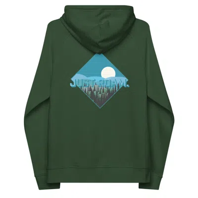 Anchor & Crew Bottle Green Just Roam. Seeker Organic Cotton Raglan Hoodie - Men