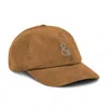 Anchor & Crew Brown Camel Ampersand Signature Embroidered Corduroy Cap - Men In Brown