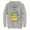 Anchor & Crew Carbon Grey Cactus Slow Sundays Running Club Cotton Blend Hoodie - Men In Grey