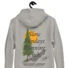 Anchor & Crew Carbon Grey Mountain Pine Slow Sundays Running Club Cotton Blend Hoodie - Women In Grey