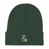 Anchor & Crew Dark Green Ampersand Signature Cotton Blend Embroidered Beanie - Men In Green