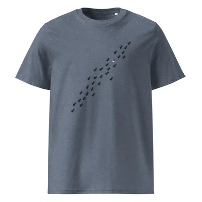 Anchor & Crew Dark Heather Blue Ants Where's William Going? Organic Cotton T-shirt - Women