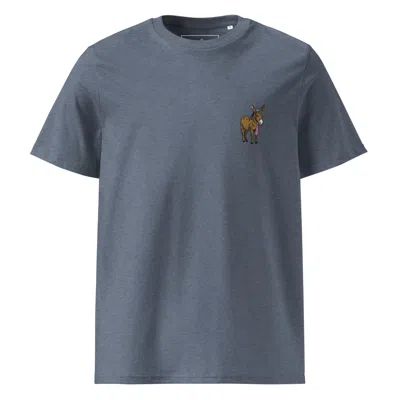 Anchor & Crew Dark Heather Blue Smart Ass Actual Life Organic Cotton Embroidered T-shirt - Women