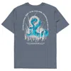 Anchor & Crew Dark Heather Blue Snake Another Good Day Organic Cotton T-shirt - Women In Blue