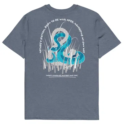 Anchor & Crew Dark Heather Blue Snake Another Good Day Organic Cotton T-shirt - Women