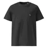 Anchor & Crew Dark Heather Grey Ampersand Signature Organic Cotton Embroidered T-shirt - Women In Grey