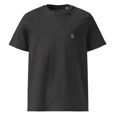 Anchor & Crew Dark Heather Grey Ampersand Signature Organic Cotton Embroidered T-shirt - Women
