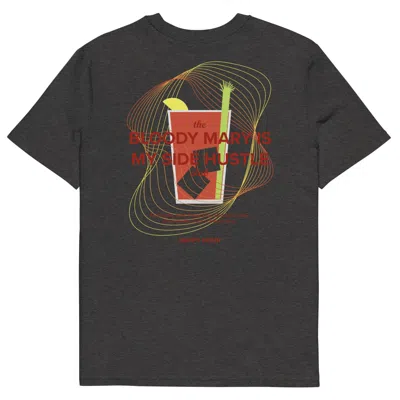 Anchor & Crew Dark Heather Grey Bloody Mary Is My Side Hustle Club Organic Cotton T-shirt - Men