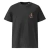 Anchor & Crew Dark Heather Grey D J Monkey Organic Cotton Embroidered T-shirt - Women In Grey
