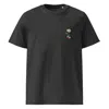 Anchor & Crew Dark Heather Grey Daisy Garden Dystopia Organic Cotton Embroidered T-shirt - Women In Grey