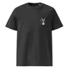 Anchor & Crew Dark Heather Grey Drummer Monkey Organic Cotton Embroidered T-shirt - Women In Grey