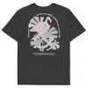 Anchor & Crew Dark Heather Grey Flamingo Another Good Day Organic Cotton T-shirt - Women In Grey