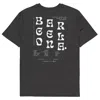 Anchor & Crew Dark Heather Grey Gustatory Barcelona Coffee Scene Organic Cotton Embroidered T-shirt - Men In Grey
