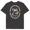 Anchor & Crew Dark Heather Grey Gustatory Coffee Over Bills Organic Cotton Embroidered T-shirt - Women In Grey