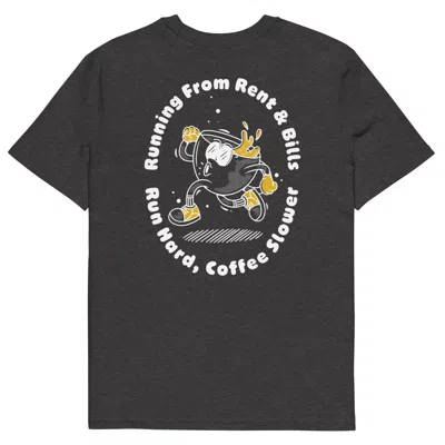 Anchor & Crew Dark Heather Grey Gustatory Coffee Over Bills Organic Cotton Embroidered T-shirt - Women