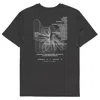 Anchor & Crew Dark Heather Grey Gustatory London Coffee Scene Organic Cotton Embroidered T-shirt - Women In Grey