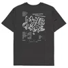 Anchor & Crew Dark Heather Grey Gustatory Melbourne Coffee Scene Organic Cotton Embroidered T-shirt - Women In Grey