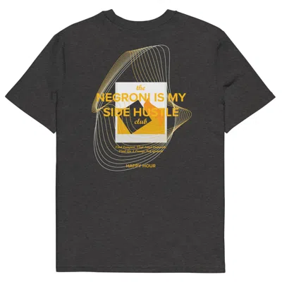 Anchor & Crew Dark Heather Grey Negroni Is My Side Hustle Club Organic Cotton T-shirt - Men